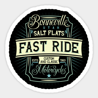 Bonneville Utah Fast Ride Sticker